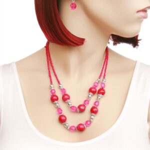 Fashion P&B Necklace&Earring