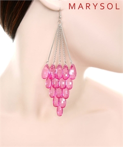 Fashion Glass Chandelier Earrings