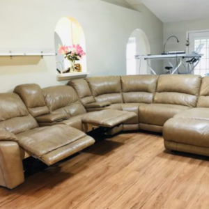 Brown Original Leather Recliner Family Set
