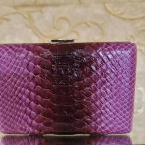 Pink Crocodile Skin Purse